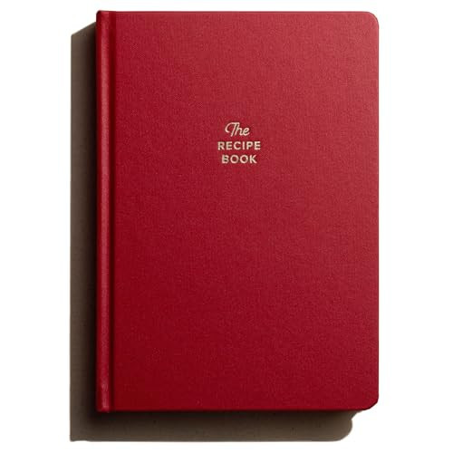 Kunitsa Co. Recipe Notebook - Keepsake Gift, Hardcover Blank Recipe Book to Write In Your Own Recipes with Journaling Prompts About the Chef, 100 Recipes, Red | Amazon (US)