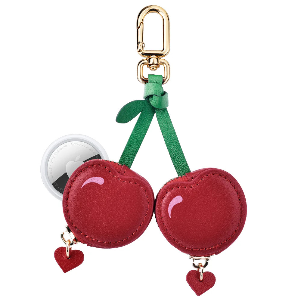 Cherry Bag Charm for Airtag® | Posh Tech LLC