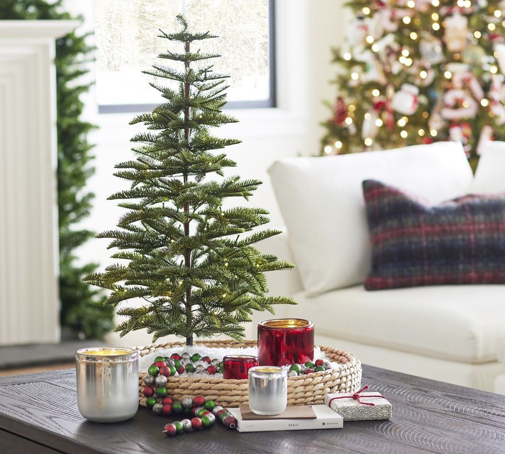 Pre-Lit Faux Tabletop Pine Trees, 24" | Pottery Barn (US)