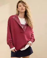 Aerie Getaway Quarter Snap Sweatshirt | Aerie