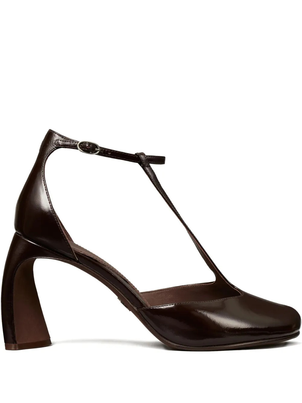 Tory Burch 90mm peep-toe T-strap sandals - Brown | Farfetch Global