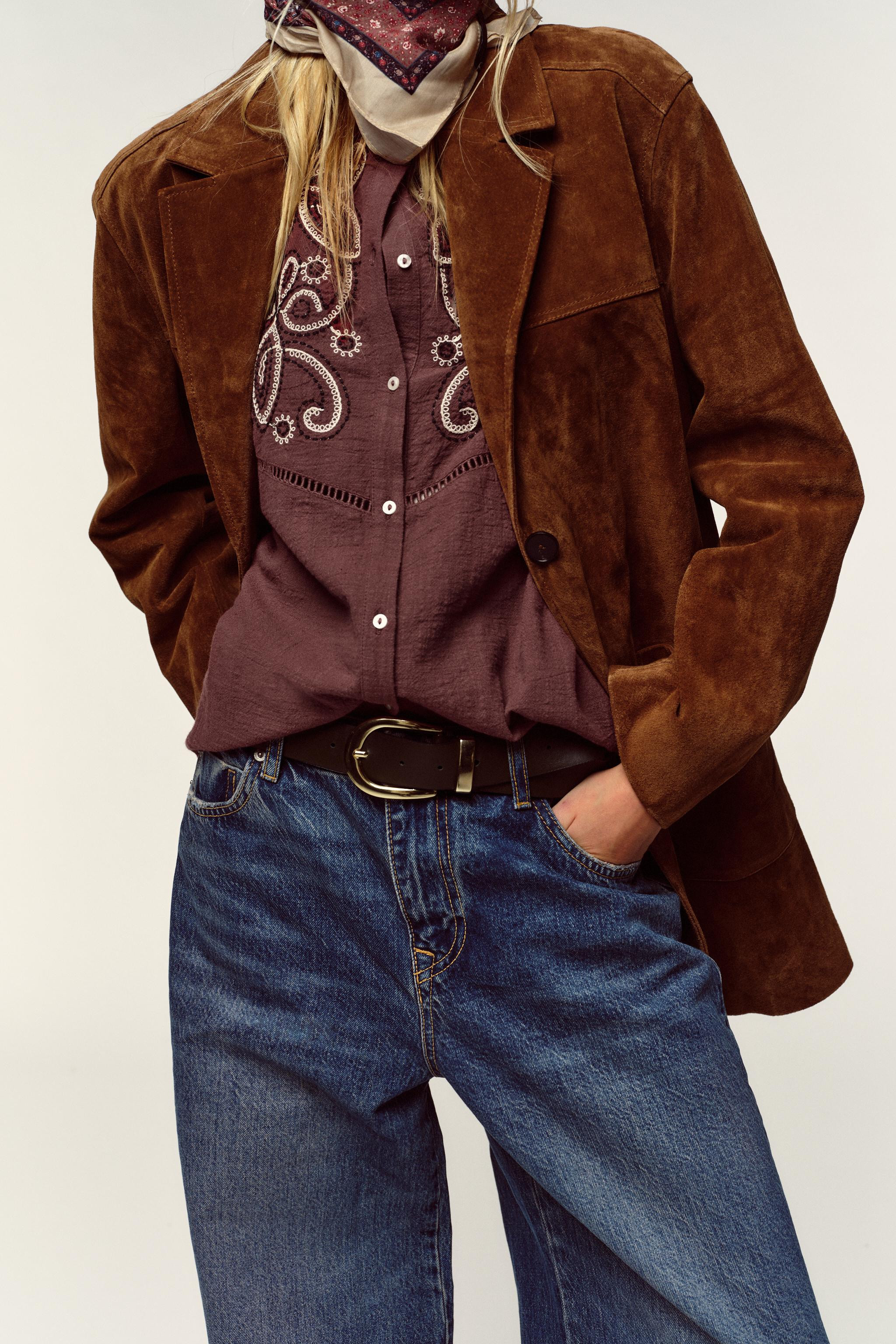 Z1975 WIDE-LEG LOW-RISE JEANS WITH BELT | Zara UK