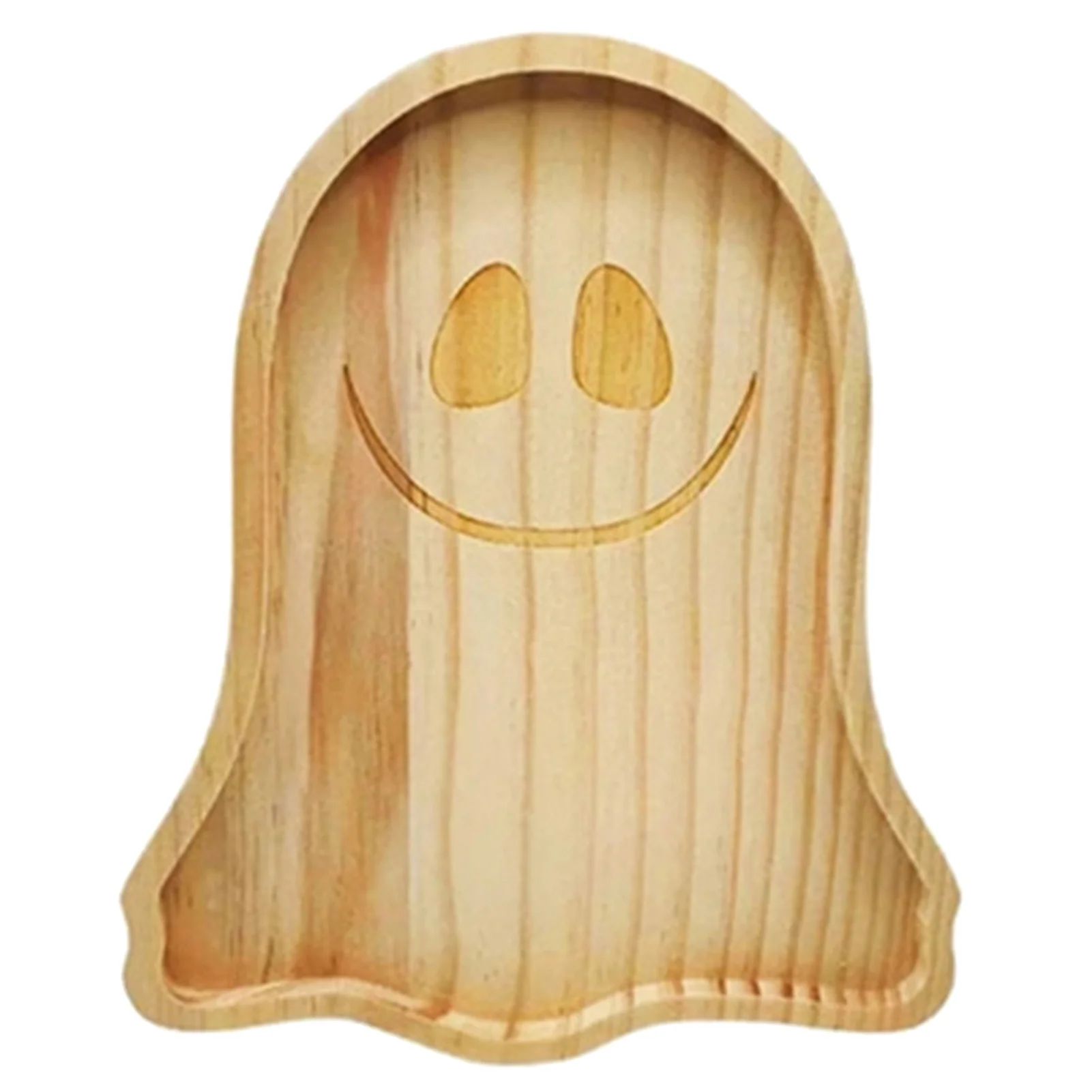 Clinaoy Halloween Pumpkin Ghost Wood Plate Multifunctional Cheese Bread Charcuterie Meat Cheese A... | Walmart (US)