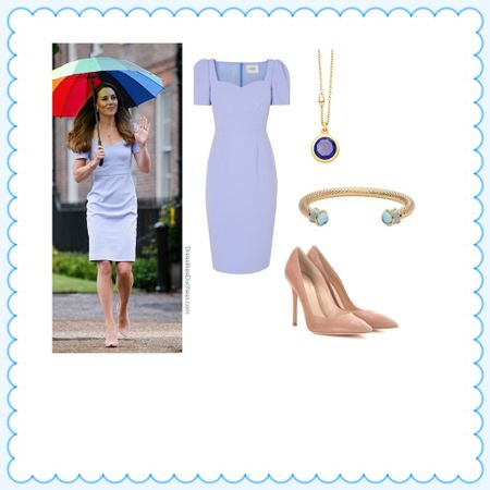 Kate Middleton LK Bennett Dee lilac spring sheath perfect for wedding guest outfit 