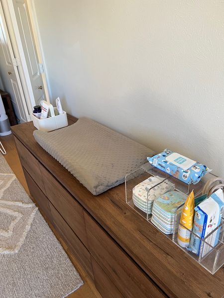 The changing table we set up in our bedroom so we don’t have to go to his nursery to change him every diaper change.

#LTKhome #LTKbaby #LTKbump
