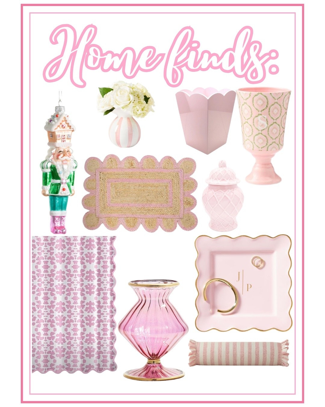 Pretty pink home finds for feminine spaces. Soft textures, scalloped edges, and charming details that bring a sweet touch to any room. Tap to shop these pieces and more favorites for the season.

#HomeFinds #PinkHomeDecor #ScallopedDecor #GrandmillennialStyle #FeminineInteriors #DecorInspo #LTKHome #HomeStyling #AccentPieces #ChicAndCozy

#LTKU #LTKGiftGuide #LTKHome