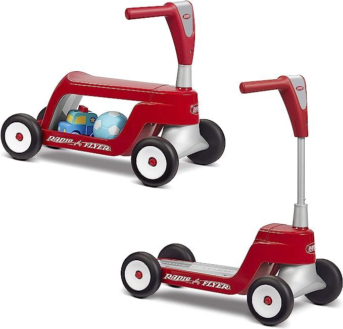 Radio Flyer Scoot 2 Scooter, Toddler Scooter or Ride on, Ages 1-4,Red | Amazon (US)