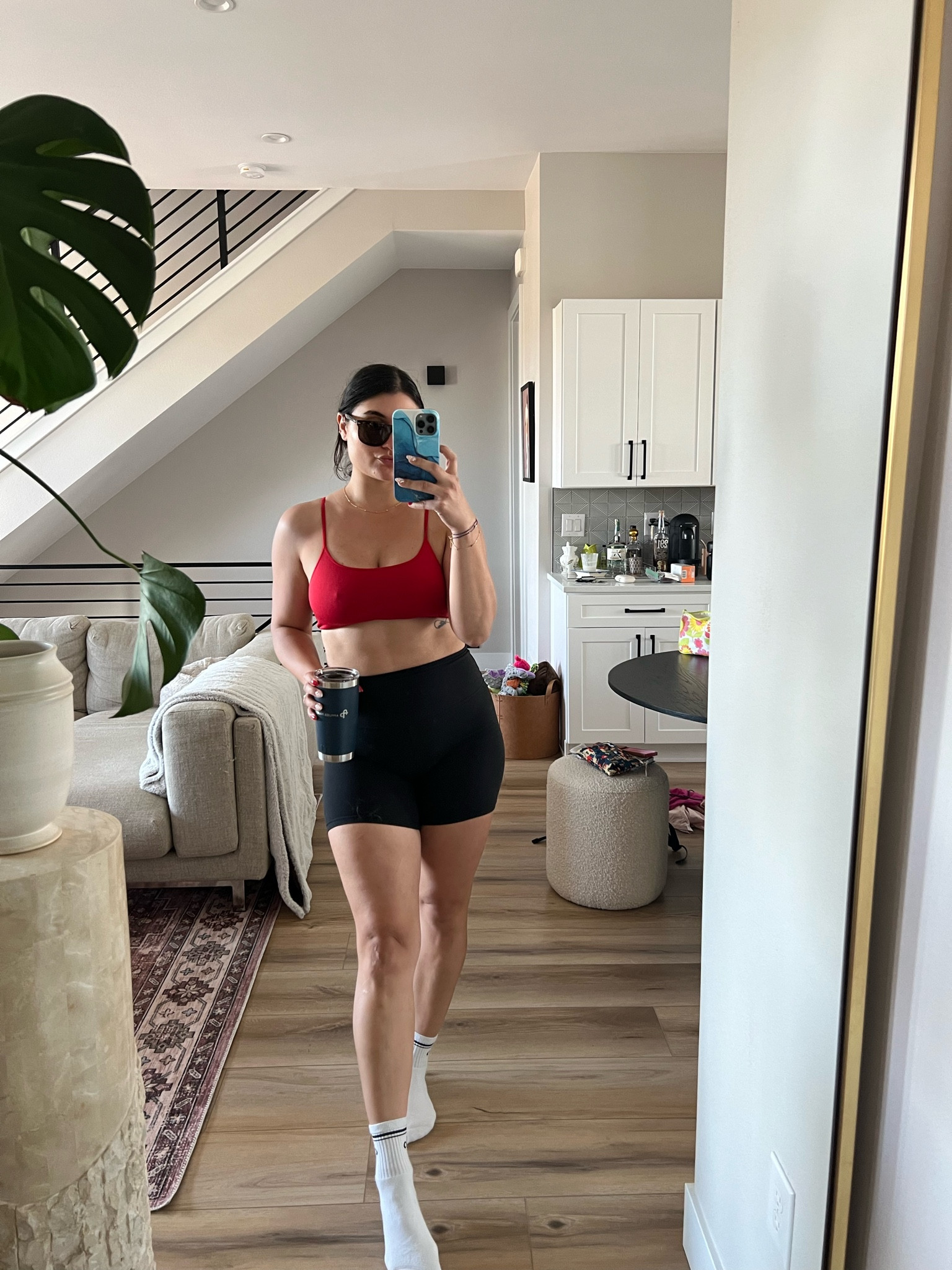 Pilates outfit, I love these easy and comfy sports bras for low impact exercises or on the go days. Wearing size M 

#LTKActive