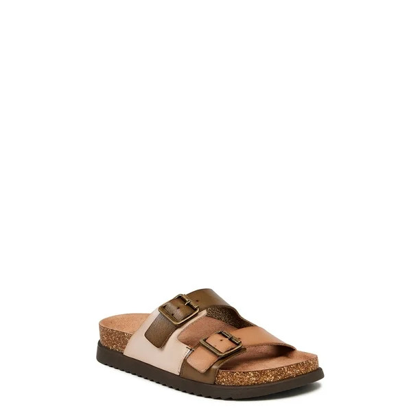 Time and Tru Women's Platform Footbed Sandals - Walmart.com | Walmart (US)