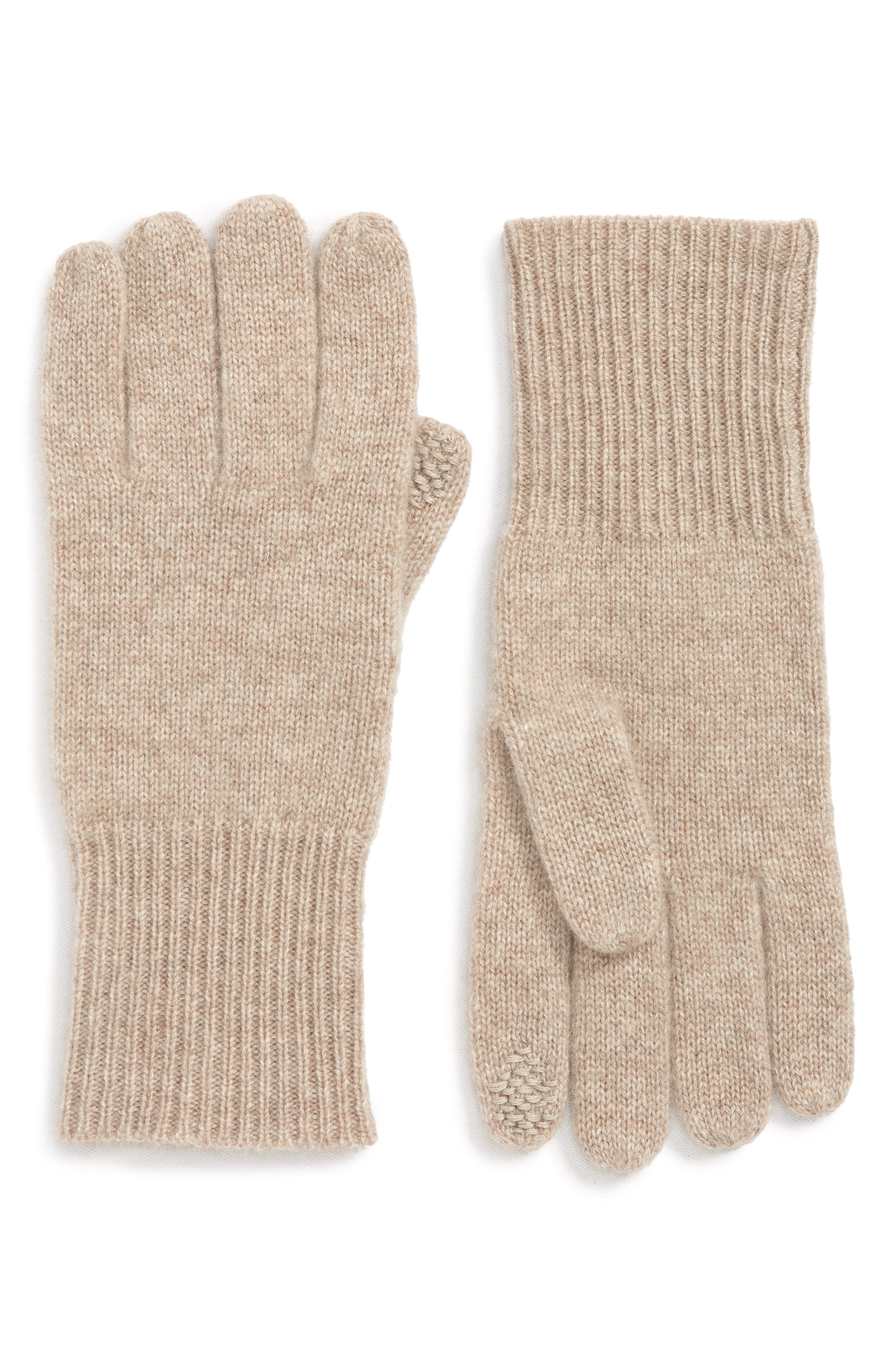 Halogen® Rib Knit Cashmere Gloves | Nordstrom