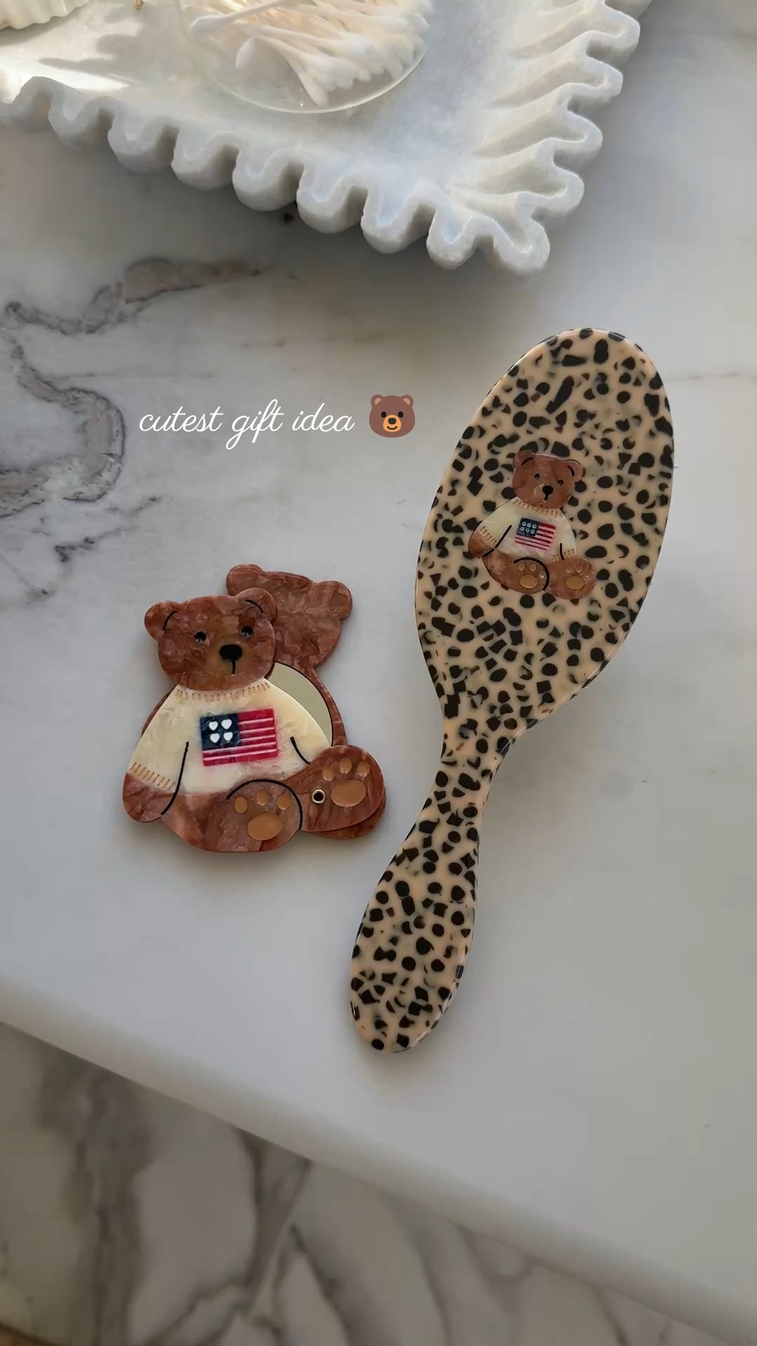 Cutest teddy bear gifts, handmade and hand painted! ❤️✨ hair brush and compact mirror 

#LTKCyberWeek #LTKGiftGuide #LTKHoliday
