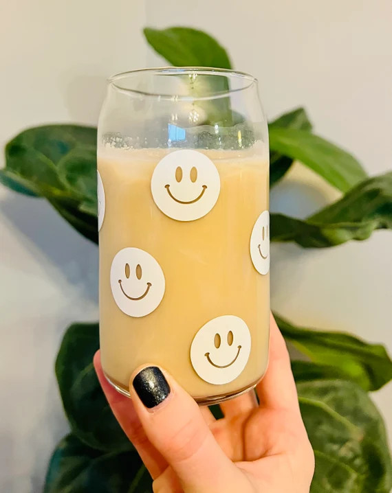 Smiley Face  Beer Can Style Glass  Simple Logo Design  | Etsy | Etsy (US)