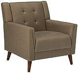 Christopher Knight Home Evelyn Mid Century Modern Fabric Arm Chair, Mocha, Walnut | Amazon (US)