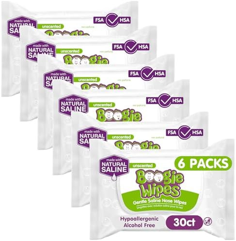 Baby Wipes Unscented by Boogie Wipes, Wet Wipes for Face, Hand, Body & Nose, Made with Vitamin E,... | Amazon (US)