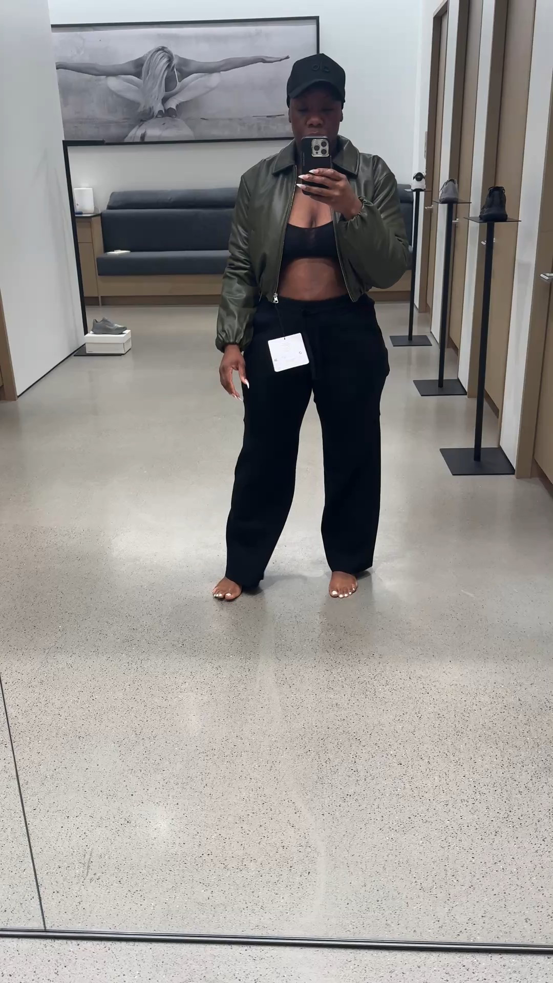 Loving the scholar set with the faux leather bomber jacket. Pair with the mesh bralette for a soft, sheer outfit idea. 
Alo. Fall fashion. Fall style. OOTD. 

#LTKootd #LTKGiftGuide #LTKHoliday