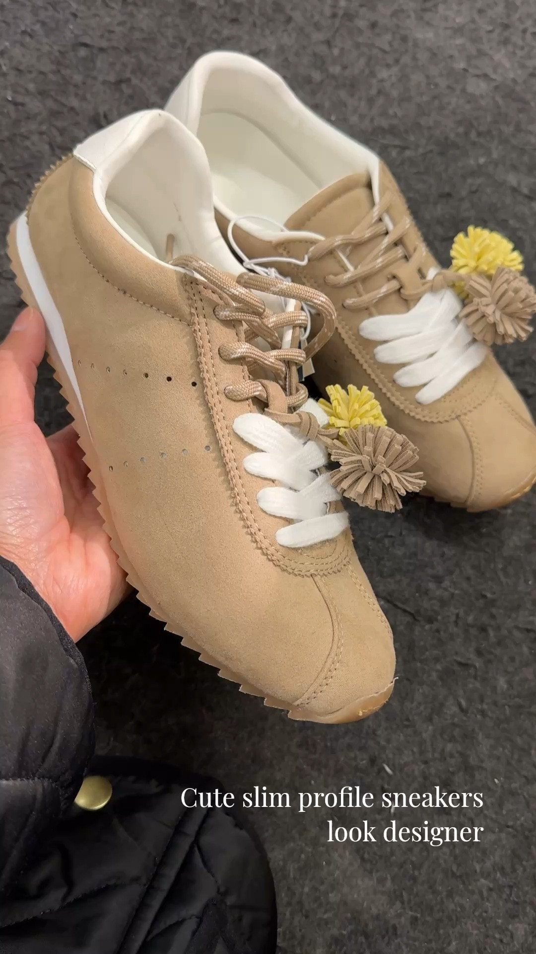 Spring shoes. Spring sneakers. 
These look more expensive and similar vibe to designer styles. 
Best for regular to narrow feet. 
Seem comfy. 
Tassels are removable. 
I like the two laces design. 
Other colors also available. 


#LTKOver40