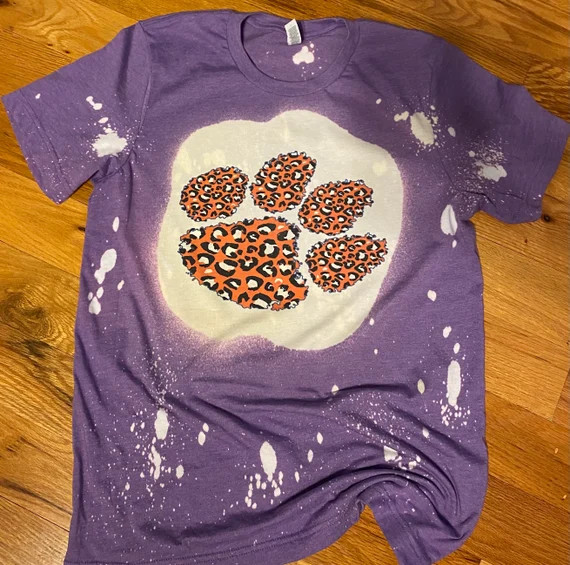 Clemson Leopard Tiger Paw Vintage T shirt | Etsy (US)