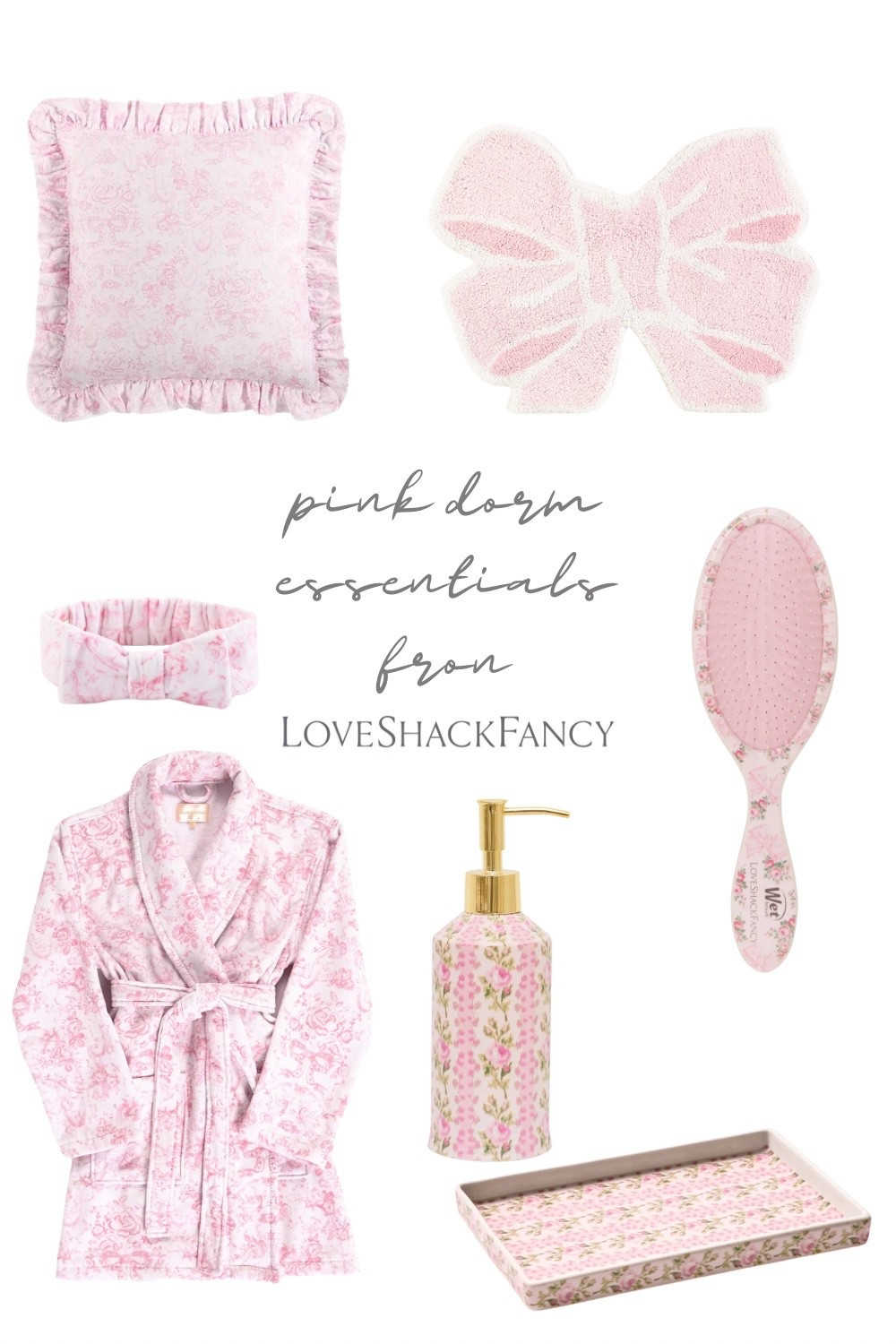 Back to School | LoveShackFancy Pink Dorm Essentials