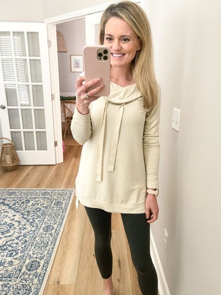 Todays easy and comfy cowl neck tunic sweater and leggings! Wearing the size small top and XS leggings 

#LTKunder50 #LTKFind #LTKstyletip