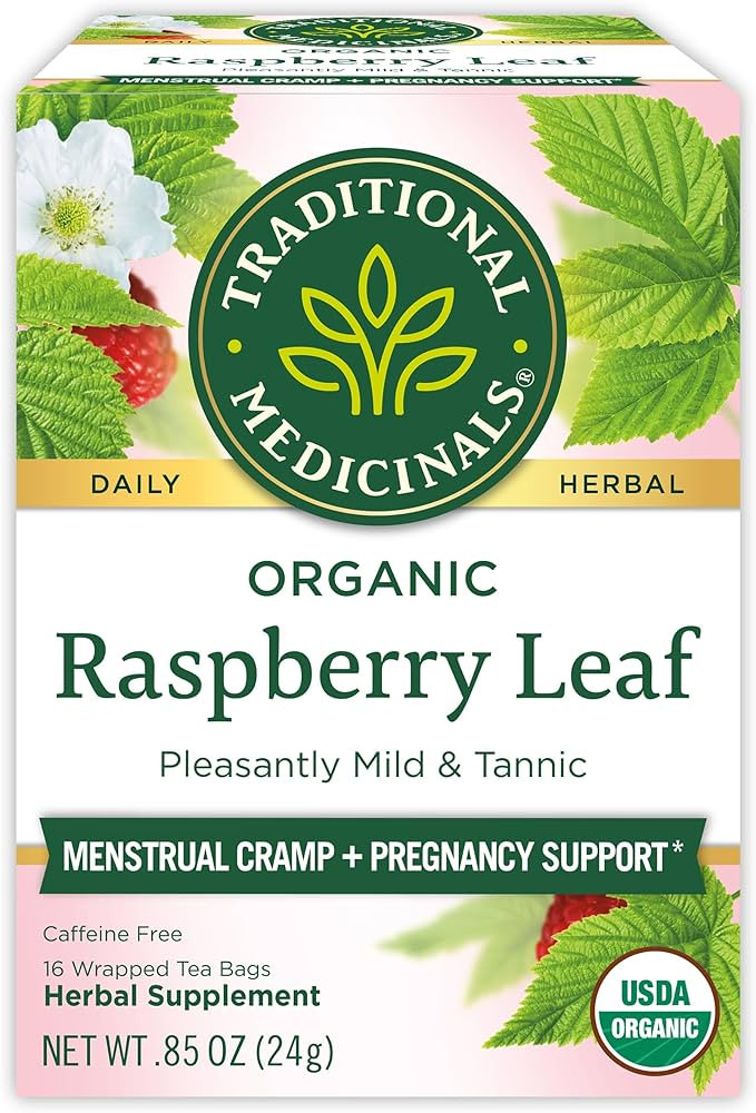 Traditional Medicinals Organic Raspberry Leaf Herbal Tea, Eases Menstrual Cramps & Supports Healt... | Amazon (US)