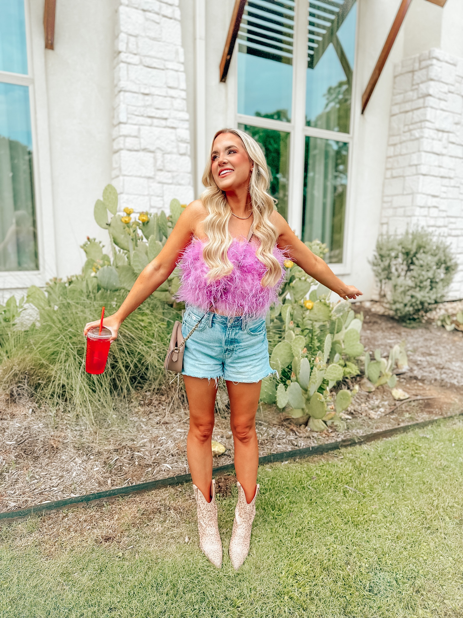 Feather top. Memorial Day weekend sale. Buddylove sale. Denim shorts. Sparkle boots. Sequin cowgirl boots. Concert outfits. 

#LTKtravel #LTKunder50 #LTKSeasonal