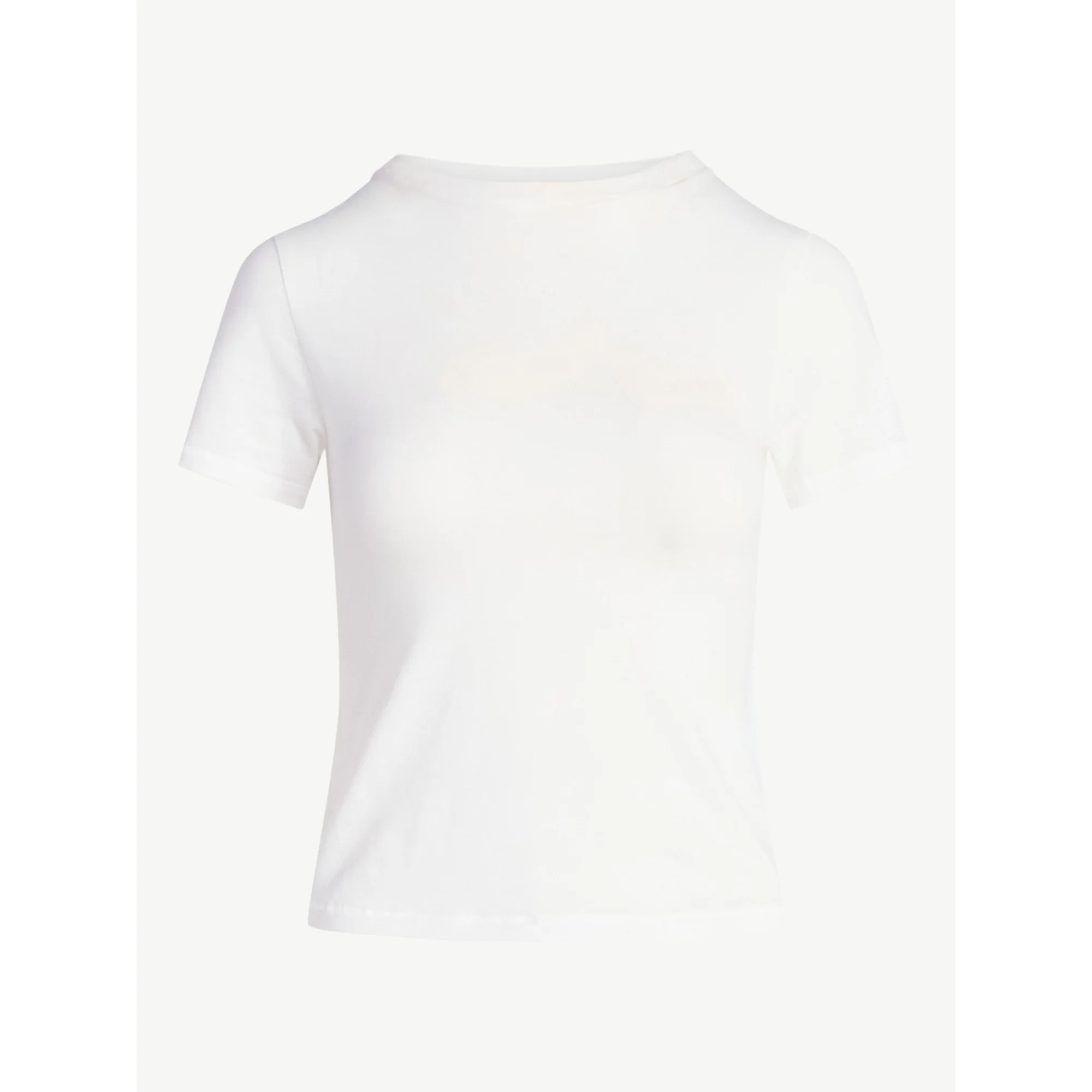 Scoop Women’s Stretch Cotton Blend Baby Tee with Short Sleeves, Sizes XS-XXL | Walmart (US)