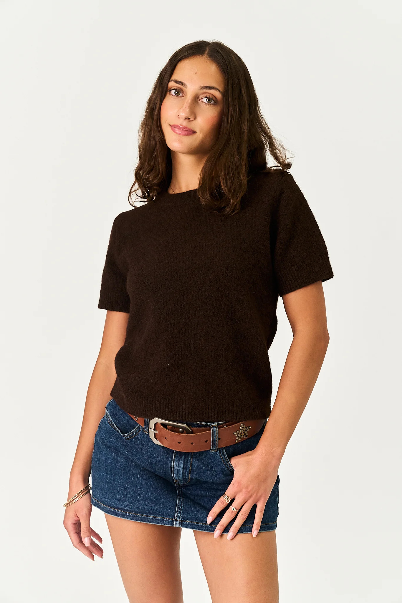 Sloan Tee in Brown | Grey Bandit