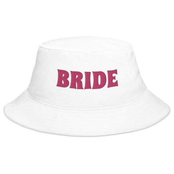 Bride Bucket Hat Pink 90s Bachelorette Party Theme Bridal | Etsy | Etsy (US)
