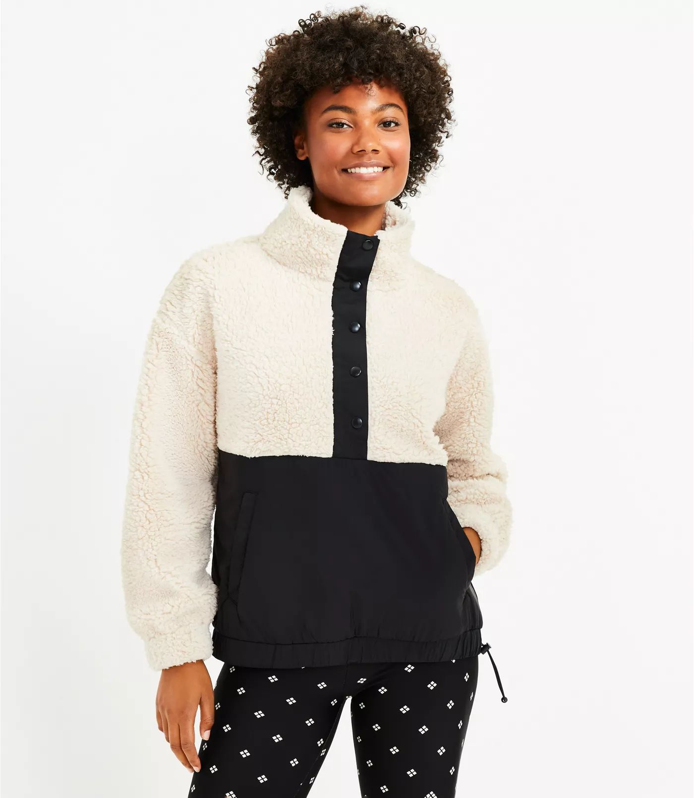 Lou & Grey Colorblock Cozy Up Sherpa Jacket | LOFT