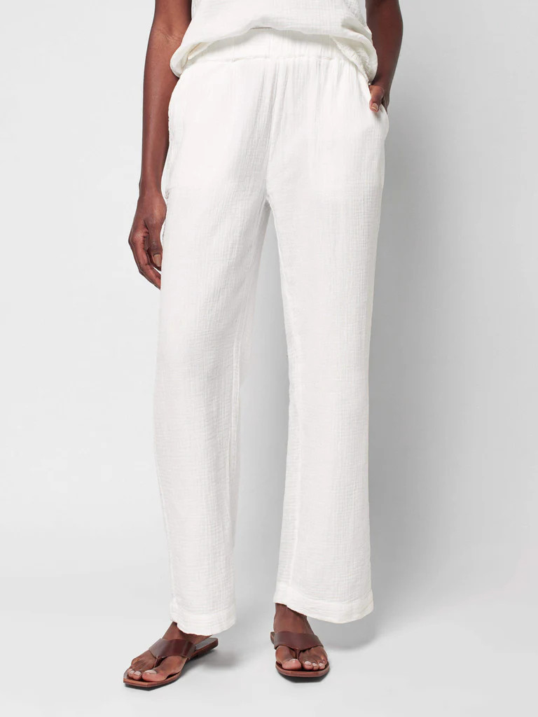 Dream Cotton Gauze Wide Leg Pant | Faherty