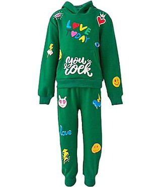 Lola The Boys Girls You Rock Doodle Hoodie Joggers Set - 4 | Dillard's