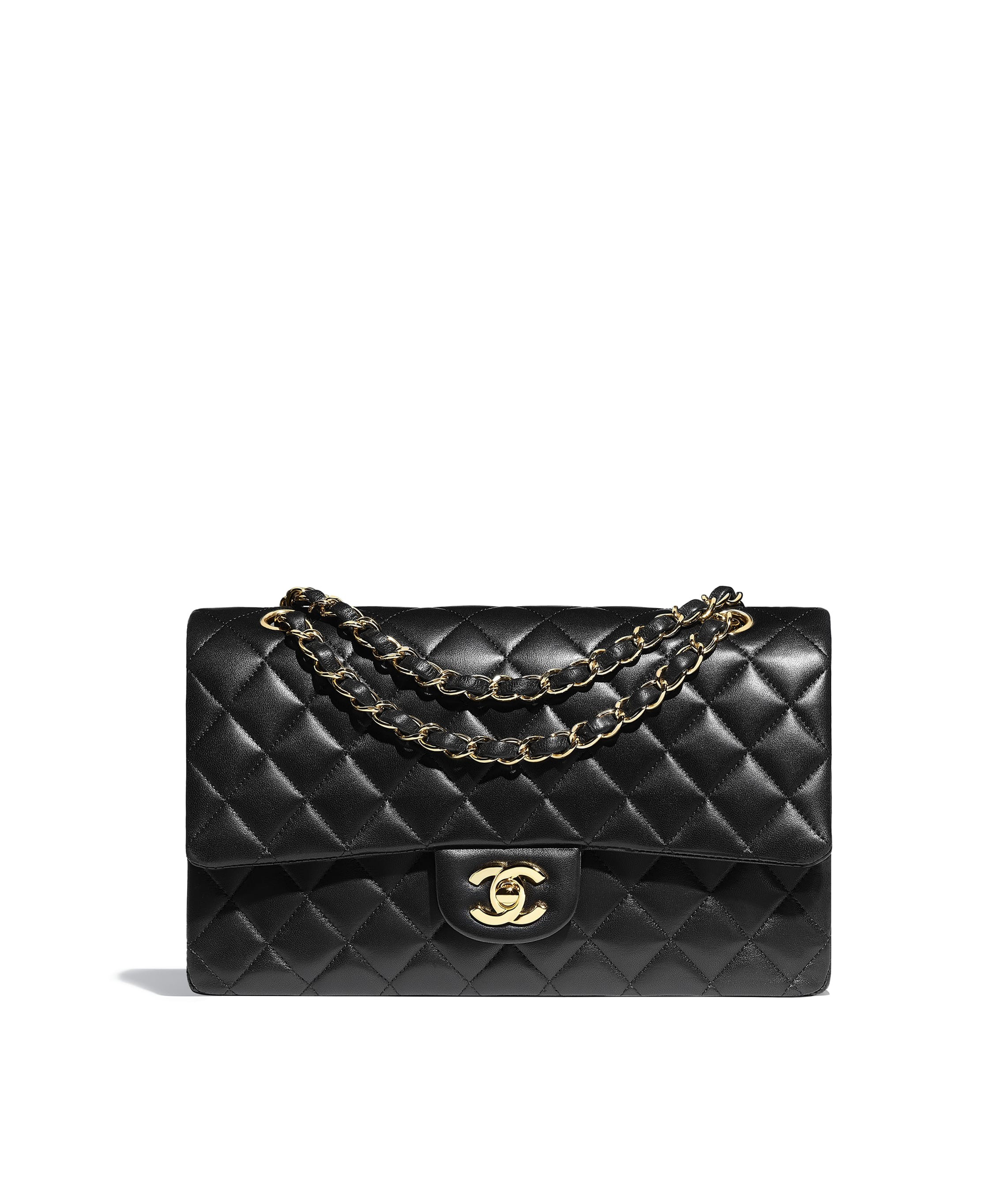 Classic Handbag, lambskin & gold-tone metal, black - CHANEL | Chanel, Inc. (US)