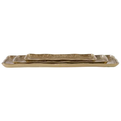 Uttermost Gold Metal Decorative Trays for Living Room & Entryway – Set of 3 | Target