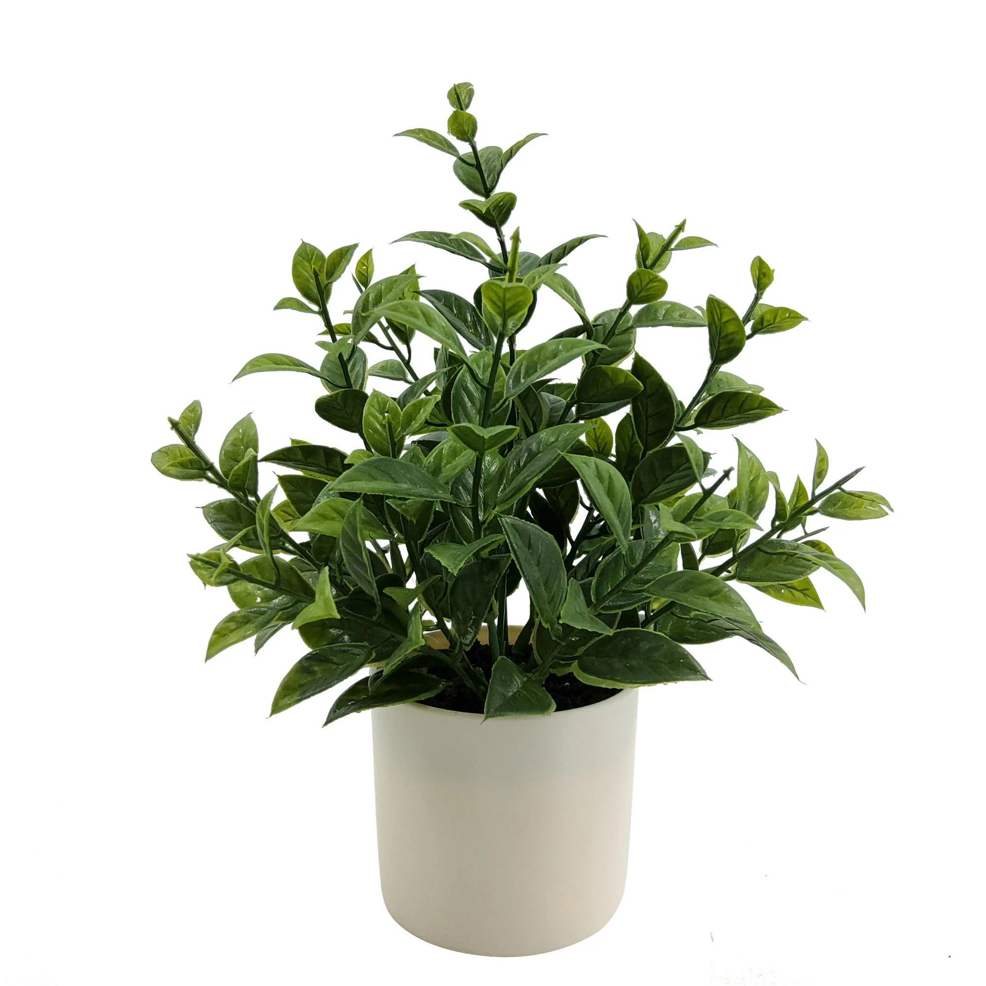 Mainstays Indoor Artificial 9in Tea Leaf in Pot, Green Color. | Walmart (US)