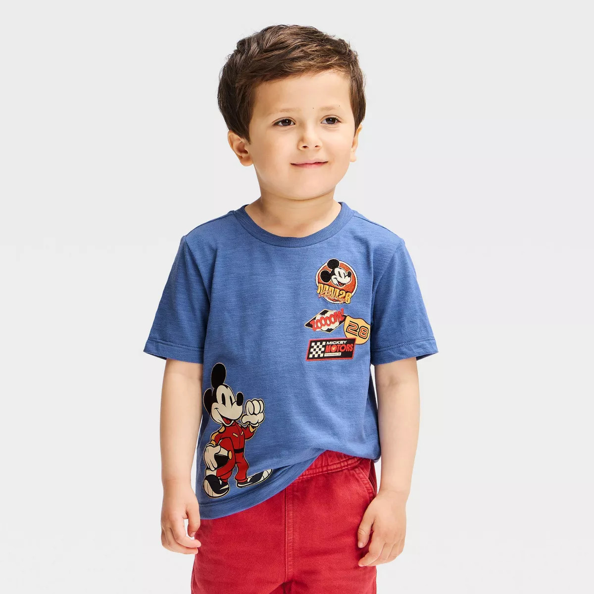 Toddler Boys' Disney Mickey Mouse Racing Short Sleeve Graphic T-Shirt - Dark Blue 4T | Target