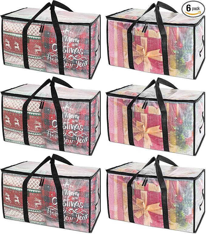BALEINE 6-Pack Oversized Moving Bags with Reinforced Handles, Heavy-Duty Storage Tote for Clothes... | Amazon (US)