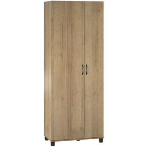 Systembuild Lory Tall Asymmetrical Cabinet in Natural | Cymax