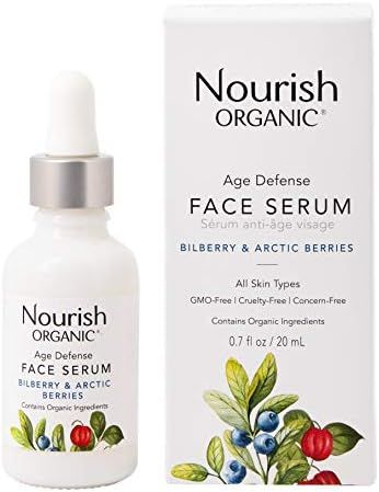 Nourish Organic | Age Defense Face Serum | GMO-Free, Cruelty Free, Fragrance Free (0.7oz) | Amazon (US)