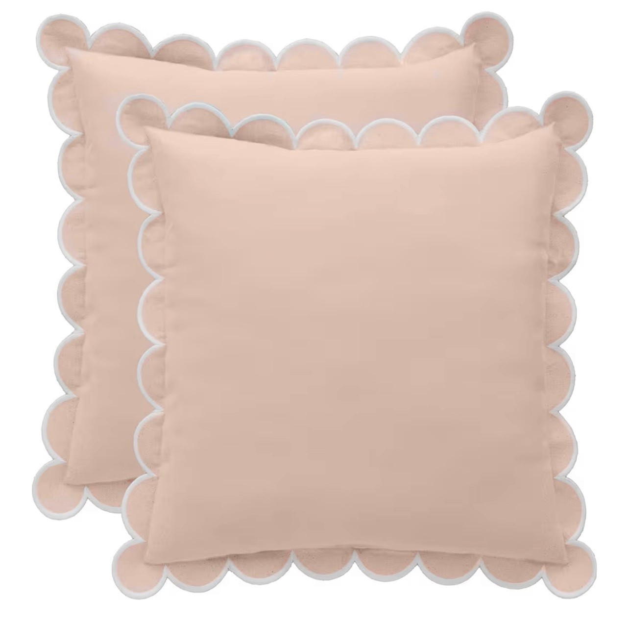 Scalloped Pillow Cover - Set of 2-18 x 18 Inch - Scallop Pillow Covers – Peach Pink Scalloped Pillows

#LTKSaleAlert #LTKHome #LTKFindsUnder50