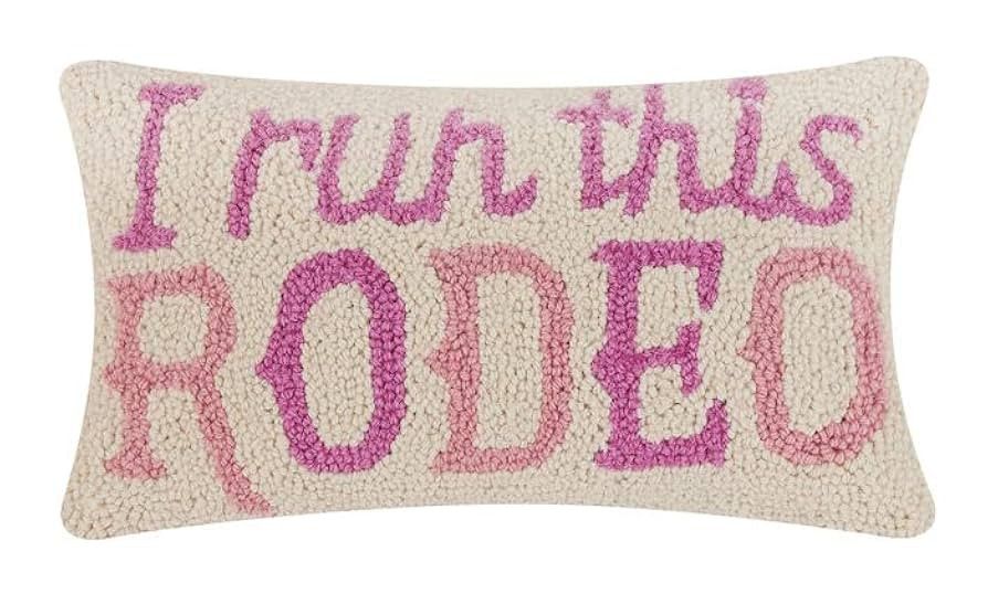 Peking Handicraft I Run This Rodeo Hook Pillow, 16-inch Length, Wool and Poly Velvet, for Home, O... | Amazon (US)