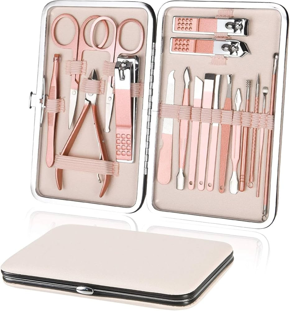 Nail Clippers 18 pcs Manicure Set Nail Scissors Cuticle Remover for Men Women Stainless Steel Nai... | Amazon (CA)