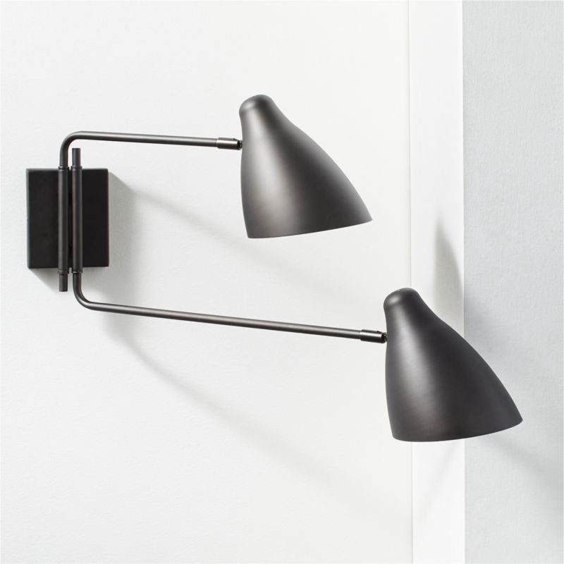 Deuce Black Double Wall Sconce + Reviews | CB2 | CB2