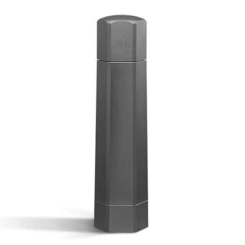 HexClad HexMill Salt Grinder, Professional Grade Heavy-Duty, Refillable, Aluminum Gunmetal Gray, Adjustable Ten Grind Settings | Amazon (US)
