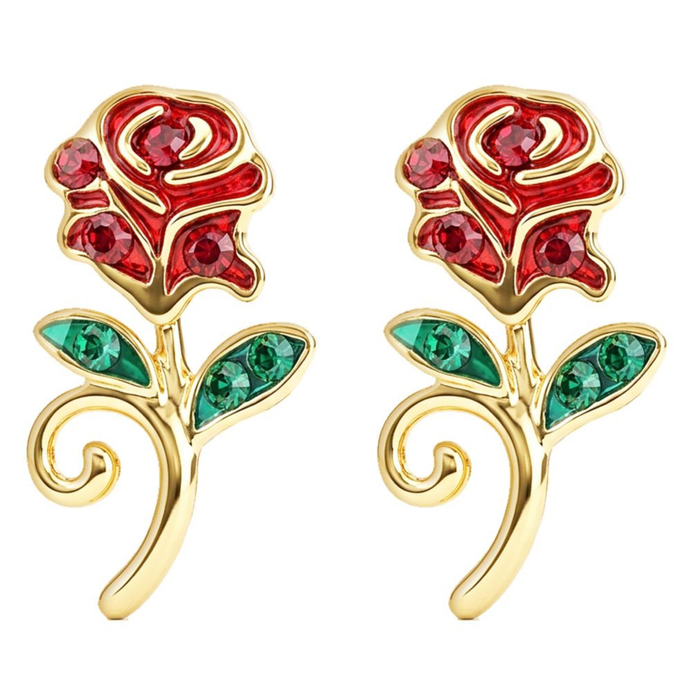 Beauty and the Beast Rose Earrings by Arribas | Disney Store