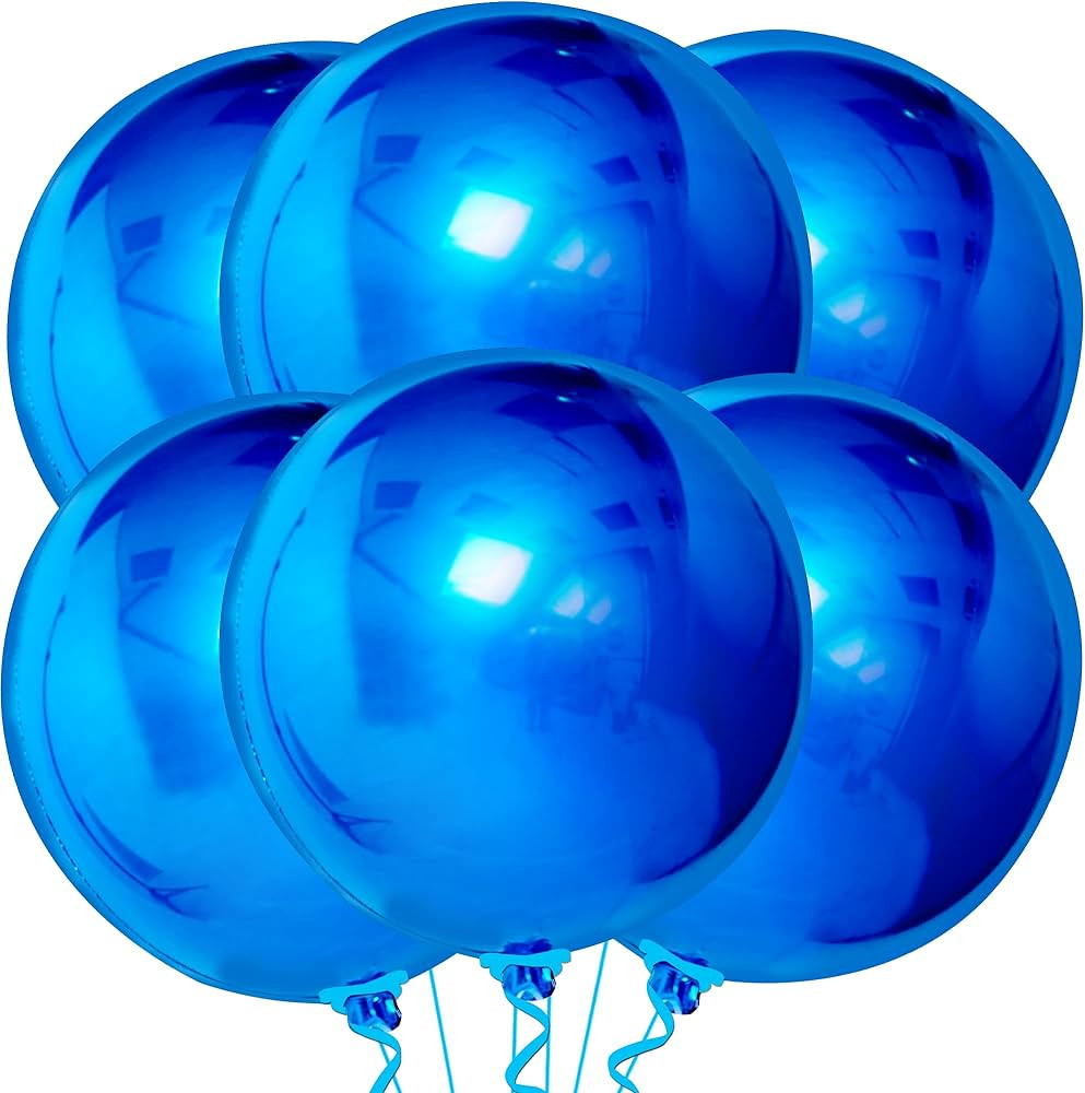 KatchOn, Large Royal Blue Balloons - 22 Inch, Pack of 6 | Royal Blue Metallic Balloons, Royal Blu... | Amazon (US)