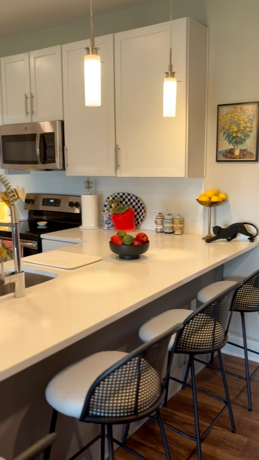 Welcome to the next stop on my apartment tour: the kitchen. I love making this space warm and inviting. I hope it gives you some inspiration for your own space, whether it's a small detail or a big idea. ✨

#LTKhome #LTKapartment #kitcheninspo #hostesswiththemostess #apartmenttour #kitchendecor #kitchengoals #cozyhome #decorinspiration #myhomevibe