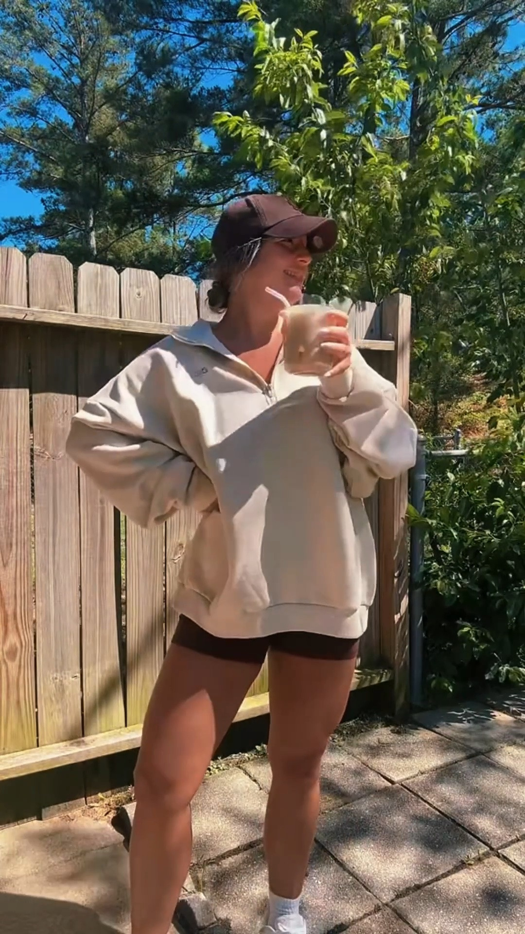 I love an oversized sweater with biker shorts as a quick but put together look for spring and summer! So easy to throw on and go while looking effortlessly chic

#LTKxAbercrombie #LTKootd #LTKMidsize