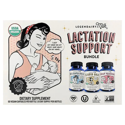 Legendairy Milk, Lactation Support Bundle, 3 Bottles, 60 Vegan Capsules Each | iHerb