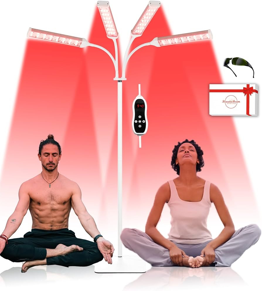 Red Light Therapy Lamp- 660nm Red Light,850nm & 940nm Infrared Light Therapy with Height Adjustab... | Amazon (US)