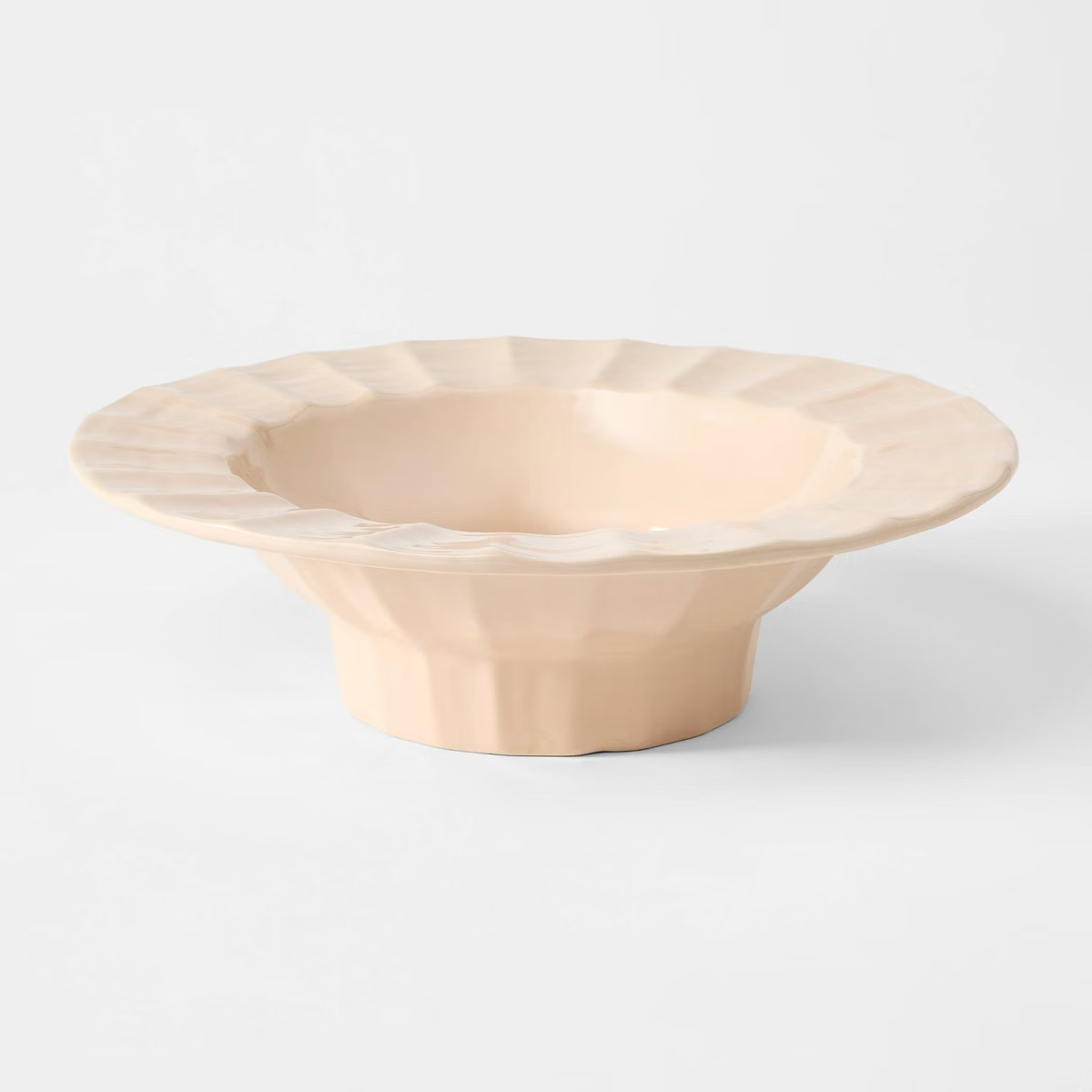 Ceramic Hand Molded Pedestal Bowl Pink - Threshold™ designed with Studio McGee | Target